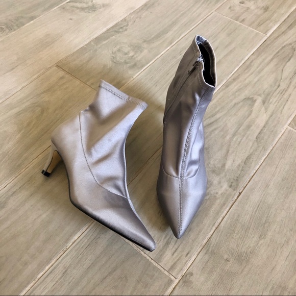 Topshop Shoes - Topshop BONBON Sock Satin Ankle Boots